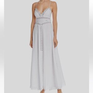 Charo Ruiz Ibiza dress White Imagen Lace Panel Open-Back Maxi 
Was $699